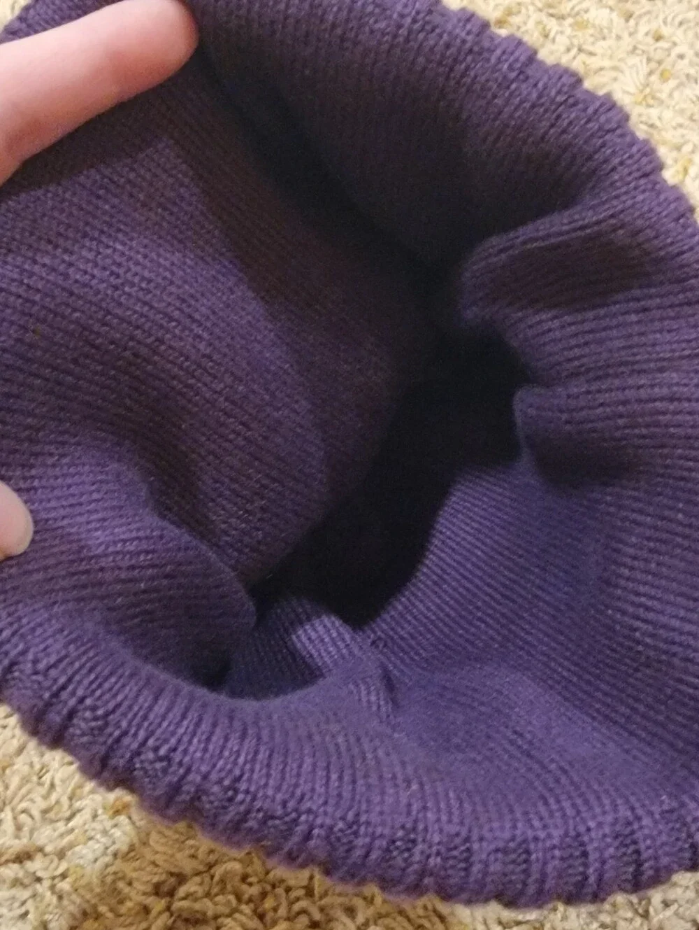 Patagonia Youth/Kids Purple Patterned Winter Beanie with Pom Pom!